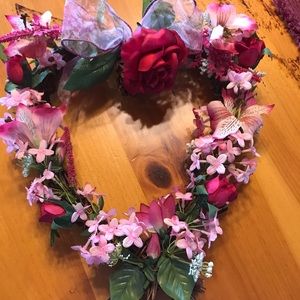 Wreath heart shaped Valentines Day wreath